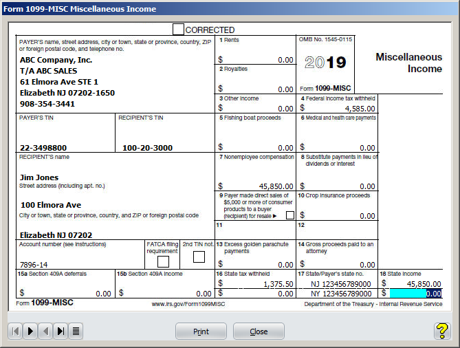 Tool Box 1099 (TB1099) Version 2013