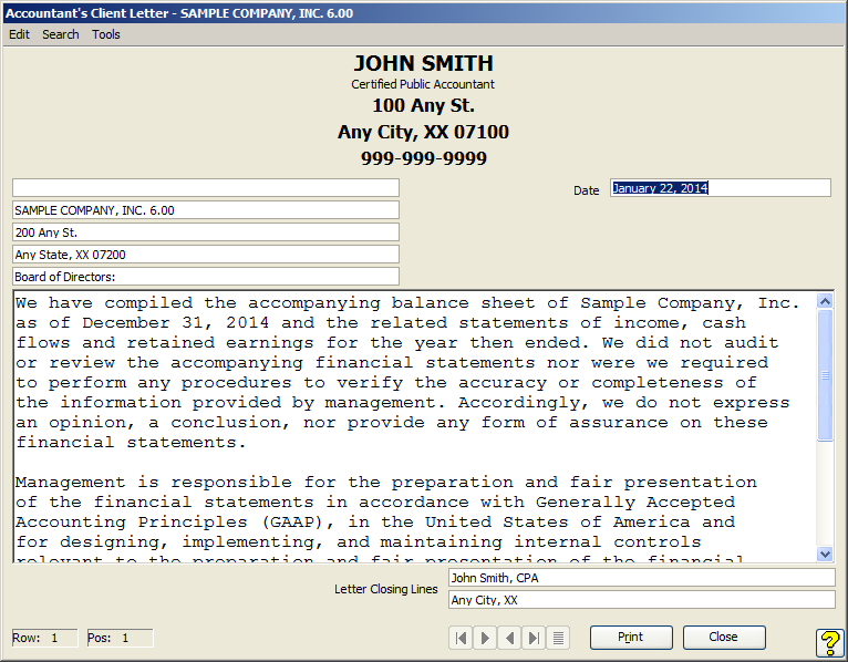 accountants client letter screen shot accountant letter to client